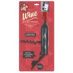 Wine Bottle Shaped Corkscrew and Can Opener
