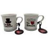 Assorted 14 oz Bride & Groom Mugs