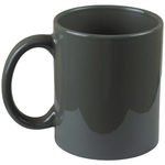 11 oz Grey Coated Solid Colored Mug