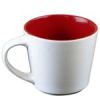 White/Red 11oz Tapered Coffee Mug