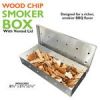 Barbecue Smoker Box with Hinged Vented Lid
