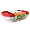2 Pack Plastic Food Container with 2 Sections