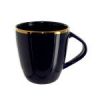 Cobalt Blue Ceramic Mug with Gold Rim