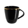 Black Ceramic Mug with Gold Rim