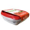2 Pack Plastic Square Food Container