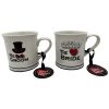 Assorted 14 oz Bride & Groom Mugs