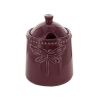 Ceramic Lidded Sugar Container with Dragonfly