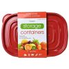 2 Pack Plastic Food Container with 2 Sections
