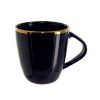 Cobalt Blue Ceramic Mug with Gold Rim