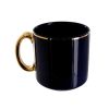 Cobalt Blue Ceramic Mug with Gold Rim &amp; Handle