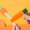3 In 1 Bottle Cap Brush Milk Bottle Brush Cup Cover Cleaning Brush Portable Lunch Box Groove Cleaning Brush kitchen accessories
