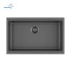 Aqucubic Gunmetal Black Handmade 304 Stainless Steel Undermount Kitchen Sink with Accessories and faucet